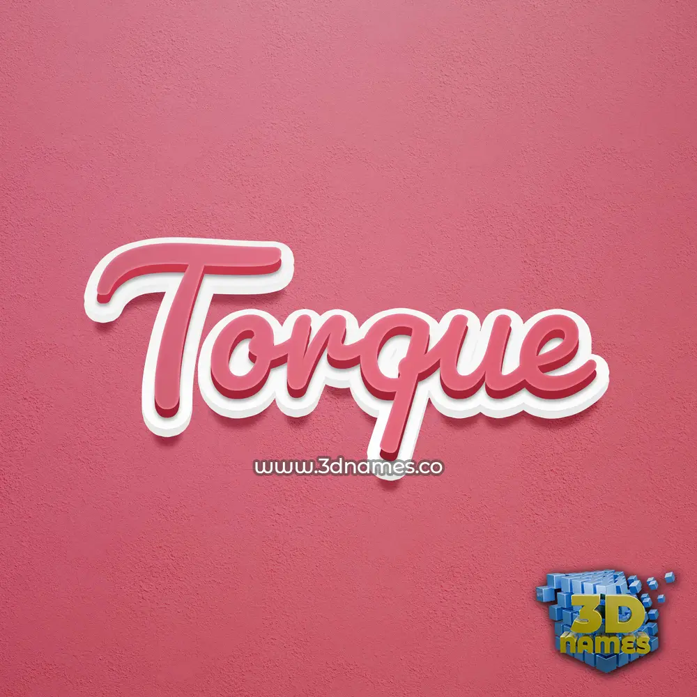 torque in Red Scribble style - 3D name wallpaper
