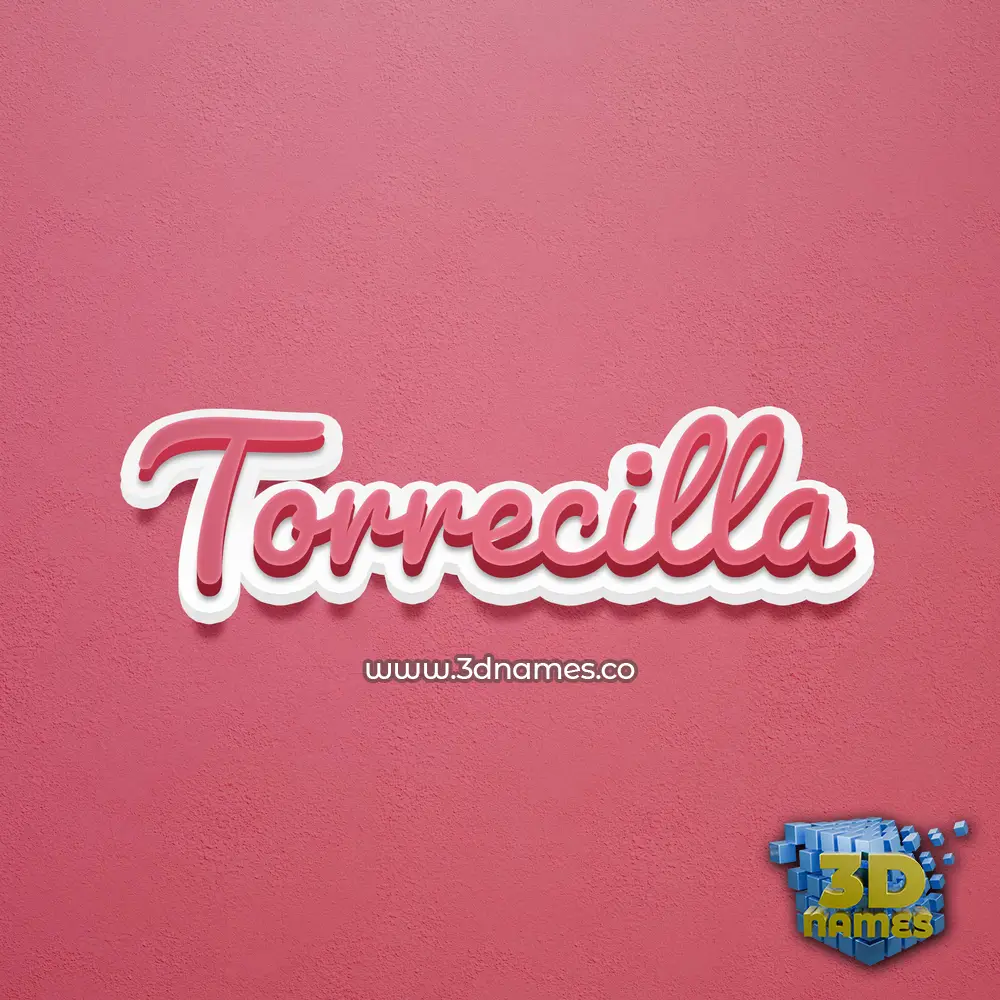 torrecilla in Red Scribble style - 3D name wallpaper
