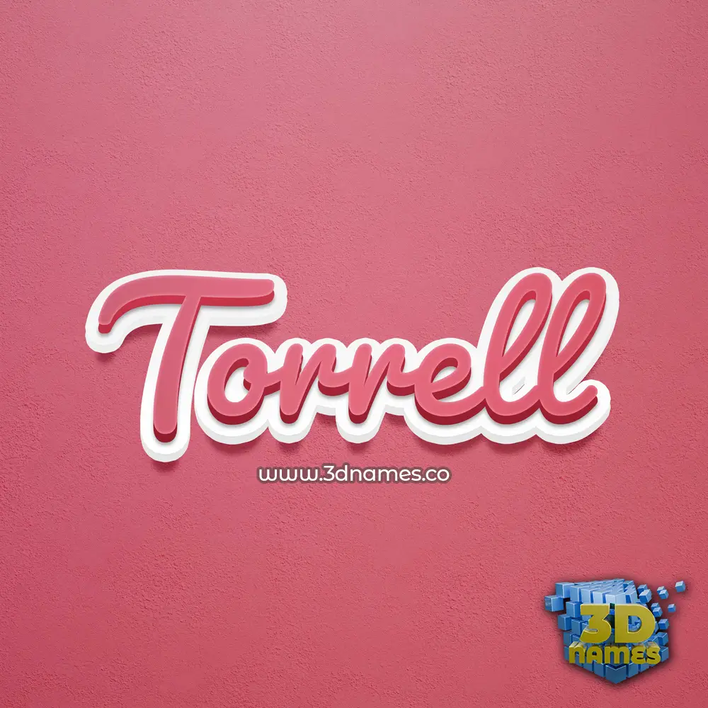 torrell in Red Scribble style - 3D name wallpaper