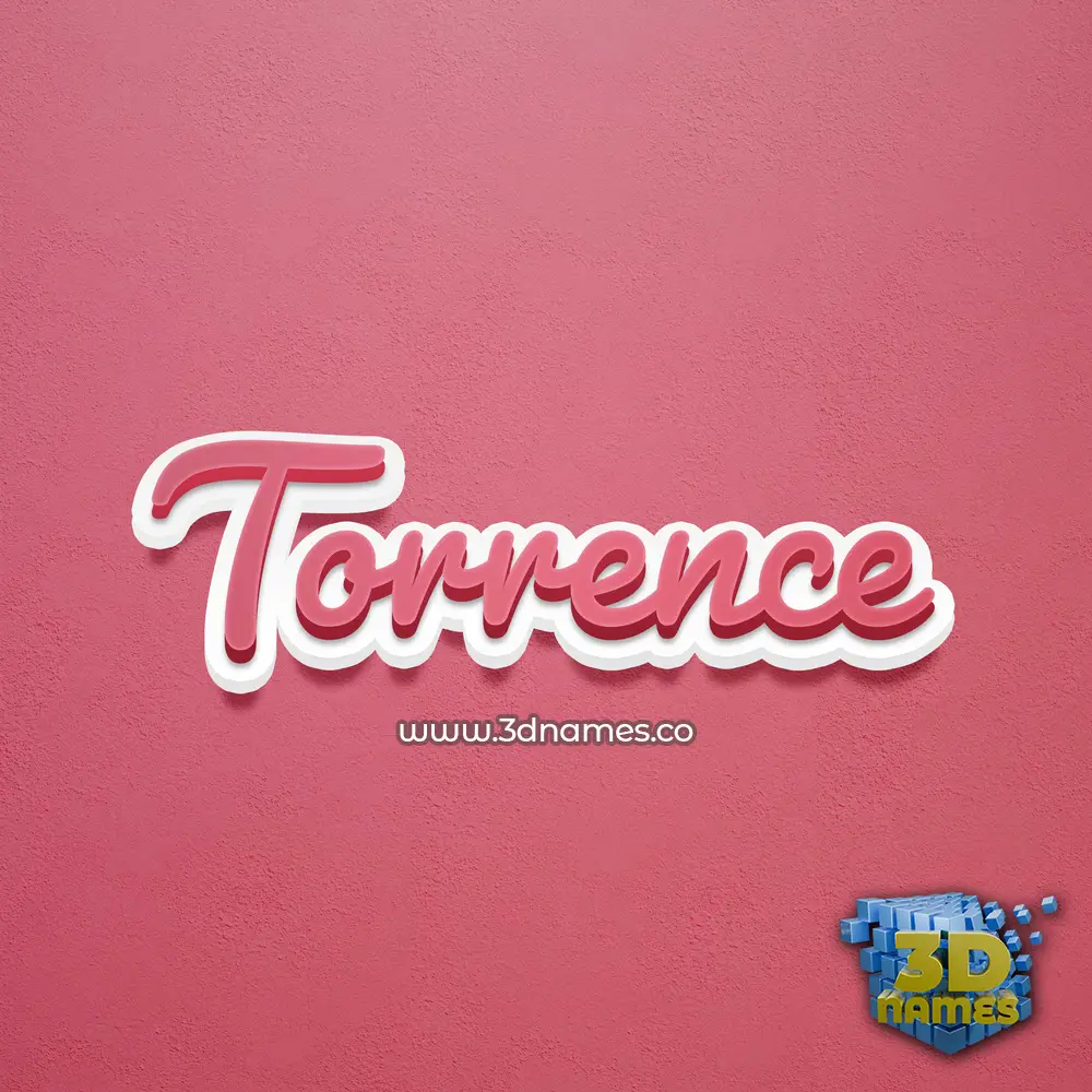 torrence in Red Scribble style - 3D name wallpaper