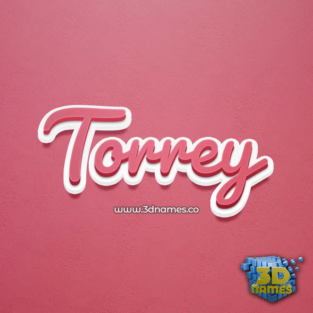 torrey in Red Scribble style - 3D name wallpaper