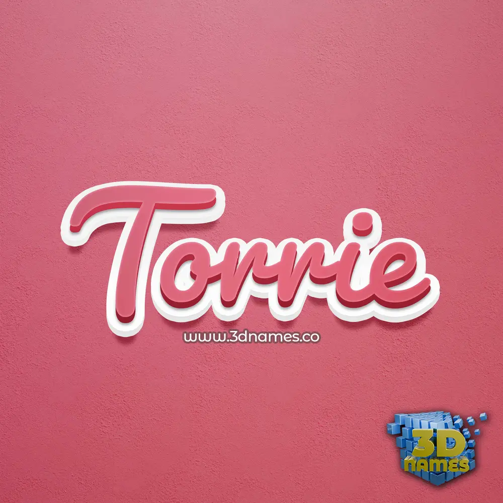 torrie in Red Scribble style - 3D name wallpaper