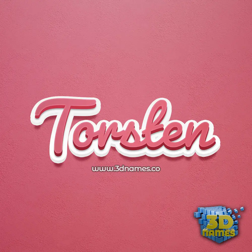 torsten in Red Scribble style - 3D name wallpaper