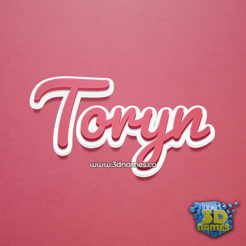 toryn in Red Scribble style - 3D name wallpaper