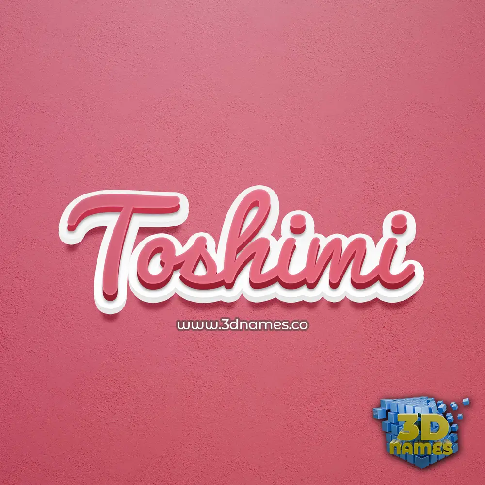 toshimi in Red Scribble style - 3D name wallpaper