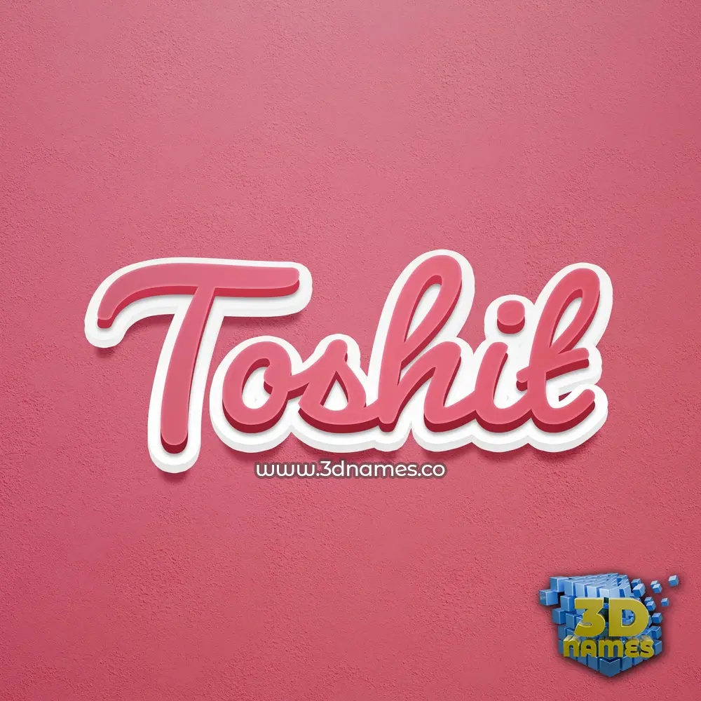 toshit in Red Scribble style - 3D name wallpaper