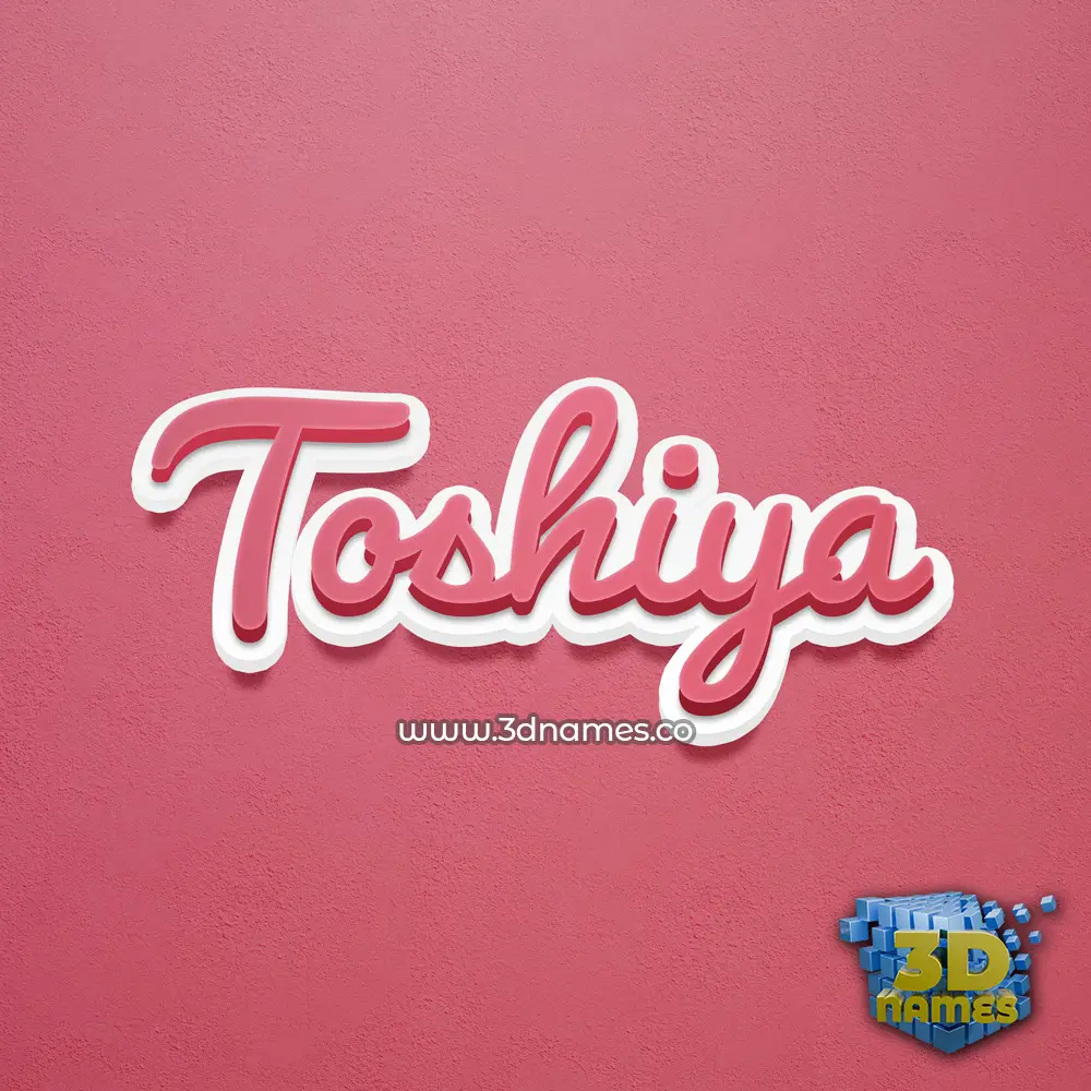 toshiya in Red Scribble style - 3D name wallpaper