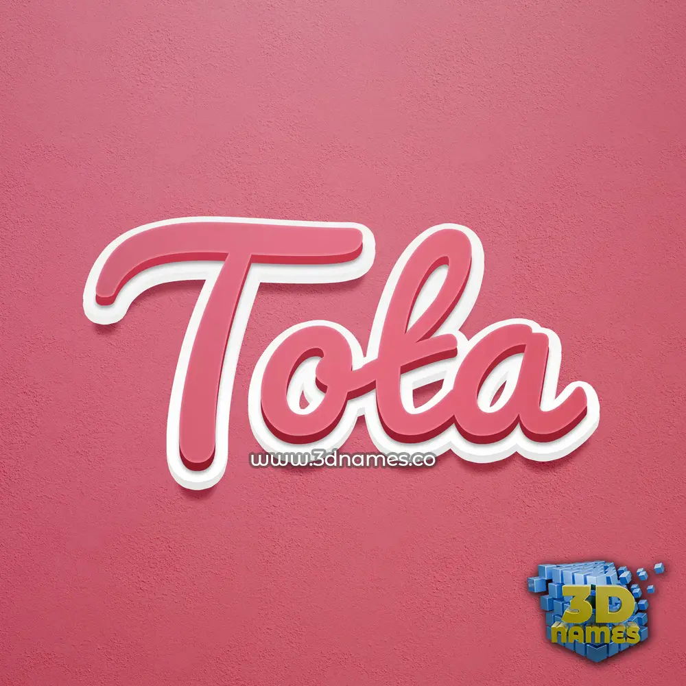 tota in Red Scribble style - 3D name wallpaper
