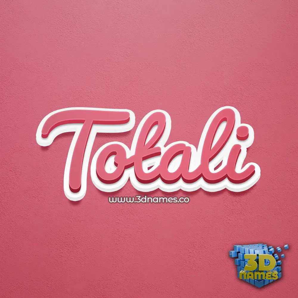 totali in Red Scribble style - 3D name wallpaper