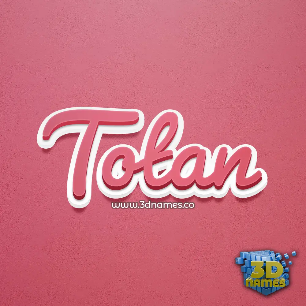 totan in Red Scribble style - 3D name wallpaper