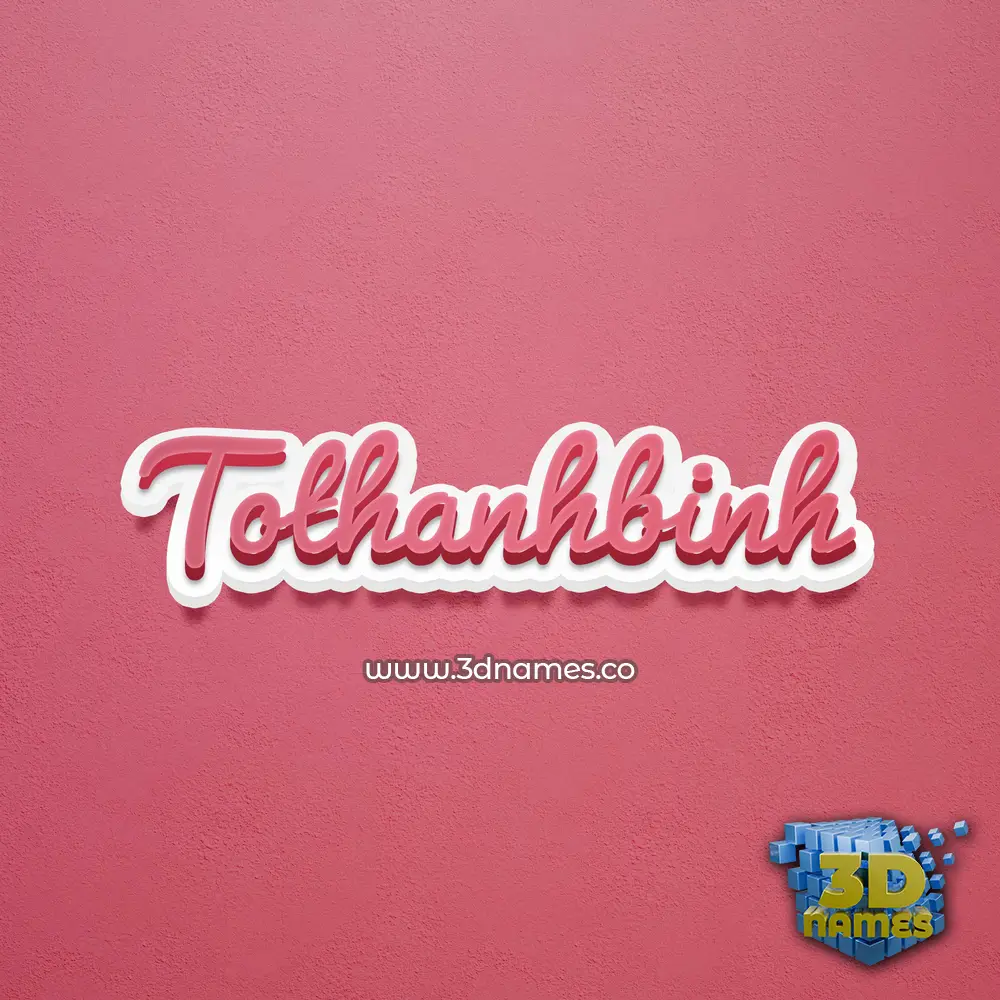 tothanhbinh in Red Scribble style - 3D name wallpaper
