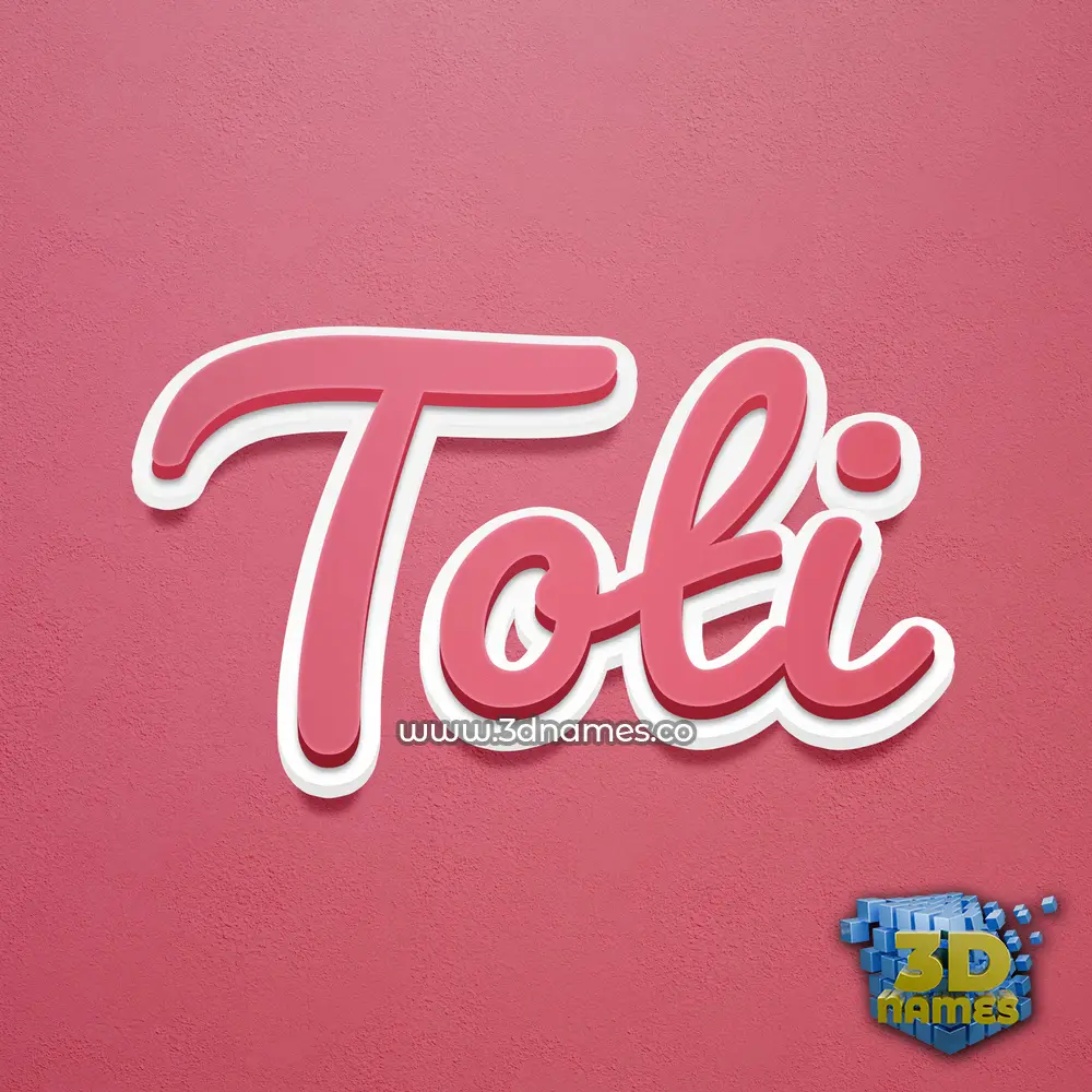 toti in Red Scribble style - 3D name wallpaper