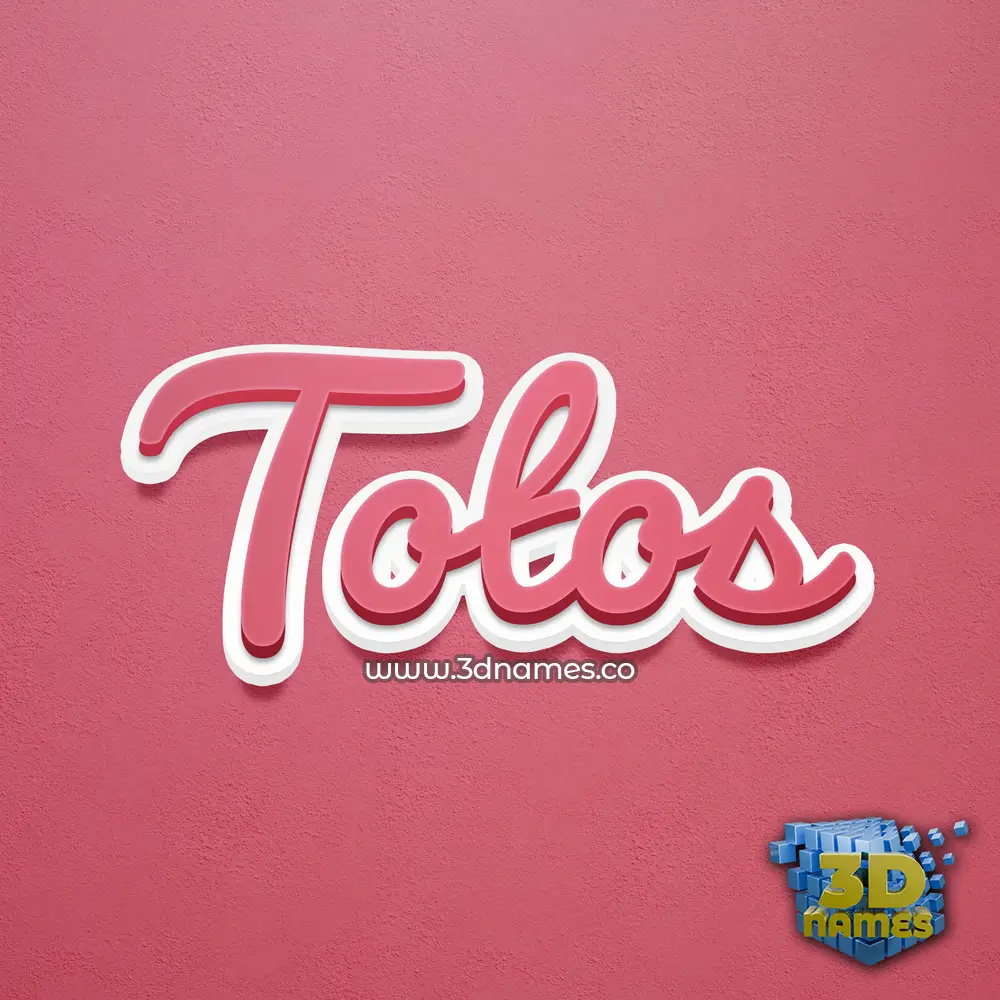 totos in Red Scribble style - 3D name wallpaper