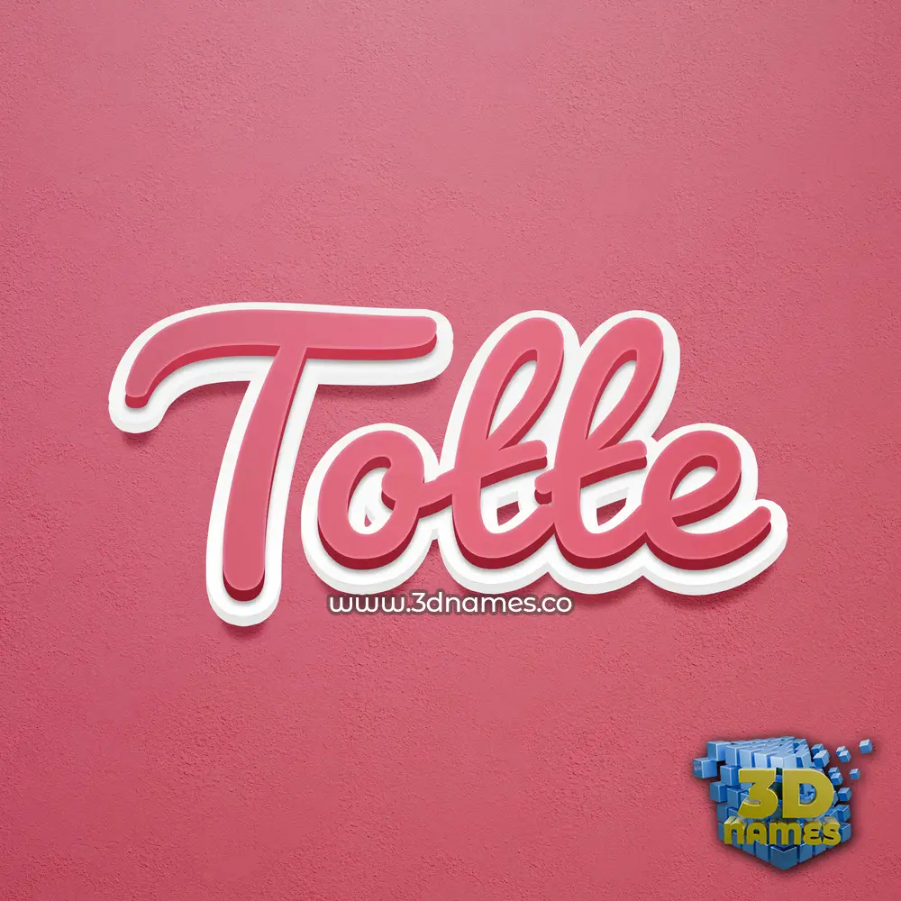 totte in Red Scribble style - 3D name wallpaper