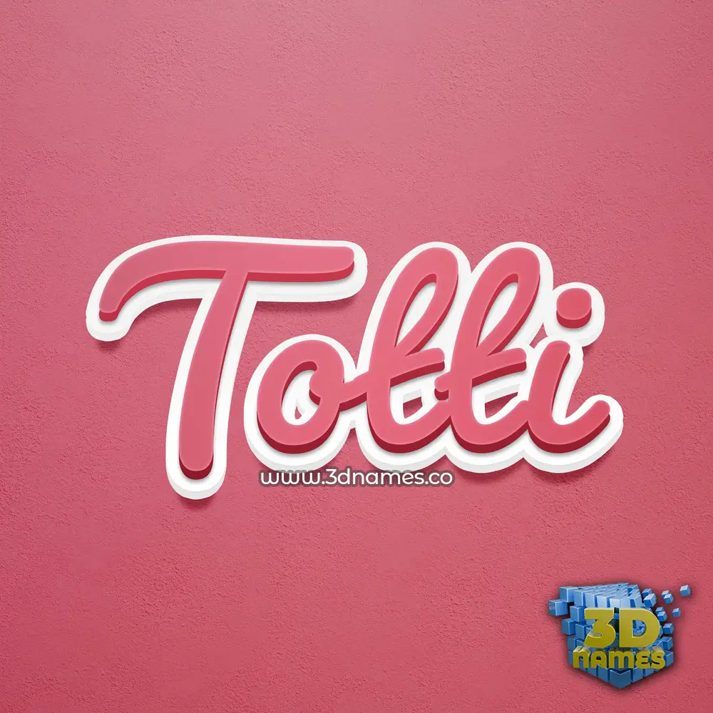 totti in Red Scribble style - 3D name wallpaper