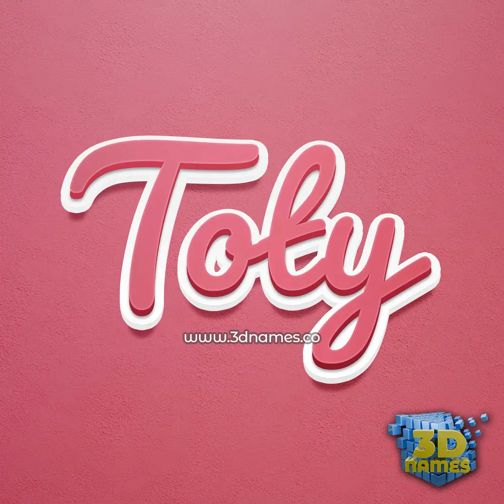 toty in Red Scribble style - 3D name wallpaper