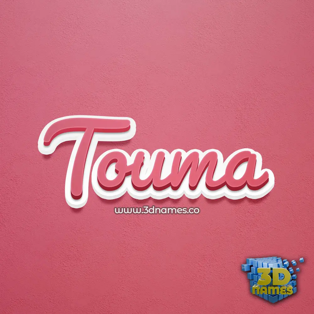 touma in Red Scribble style - 3D name wallpaper