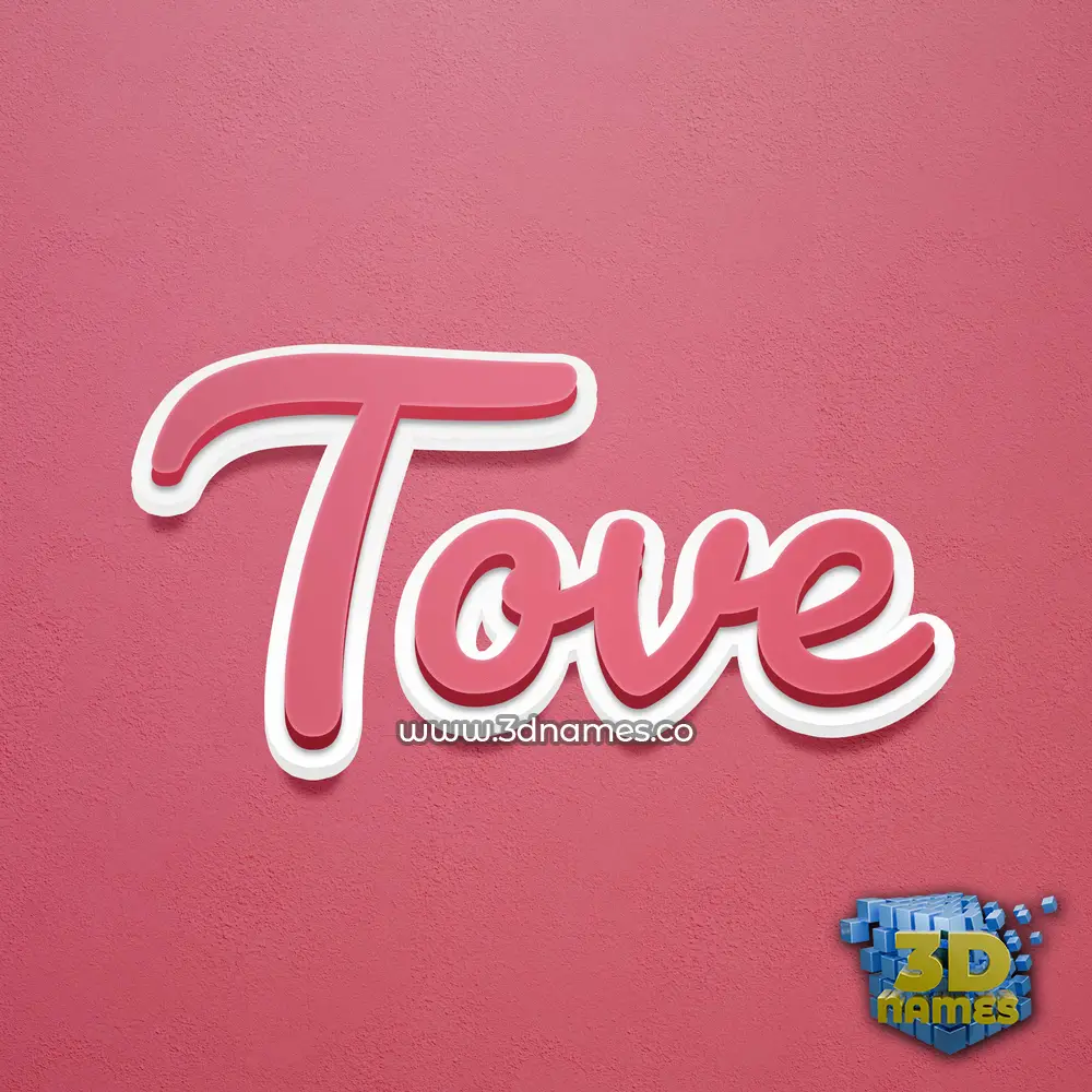 tove in Red Scribble style - 3D name wallpaper