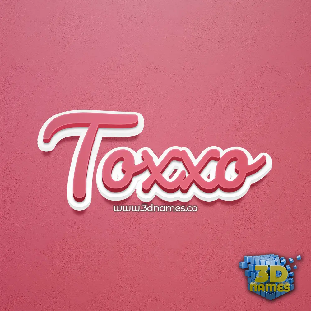 toxxo in Red Scribble style - 3D name wallpaper