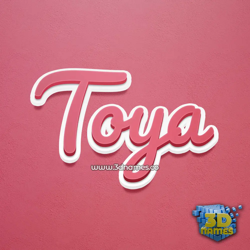 toya in Red Scribble style - 3D name wallpaper