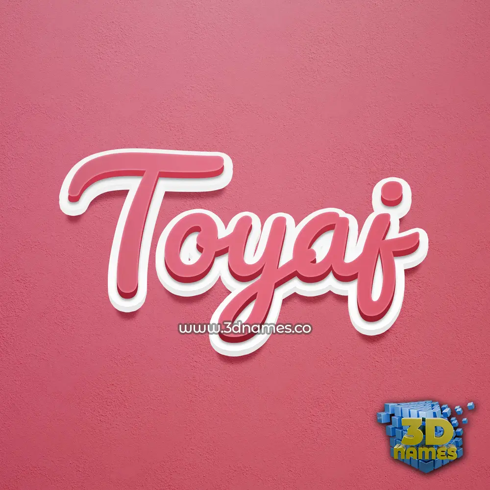 toyaj in Red Scribble style - 3D name wallpaper