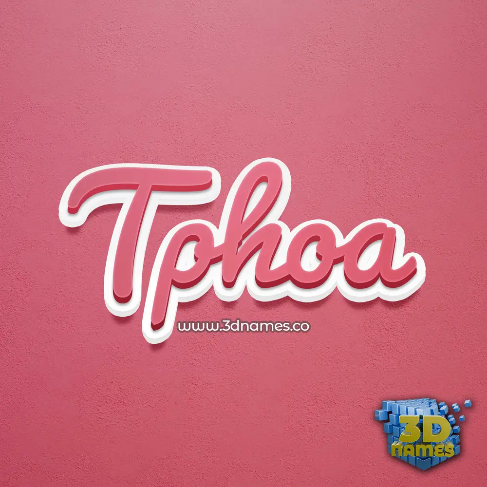 tphoa in Red Scribble style - 3D name wallpaper
