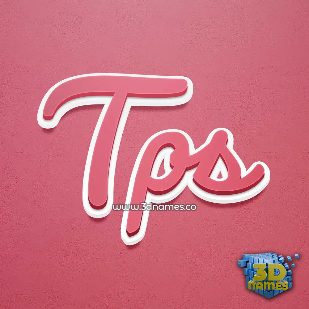 tps in Red Scribble style - 3D name wallpaper
