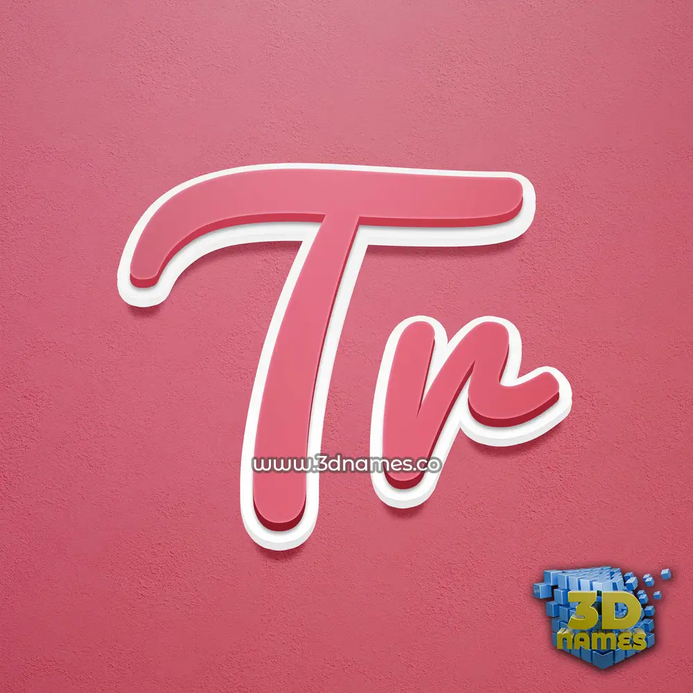 tr in Red Scribble style - 3D name wallpaper