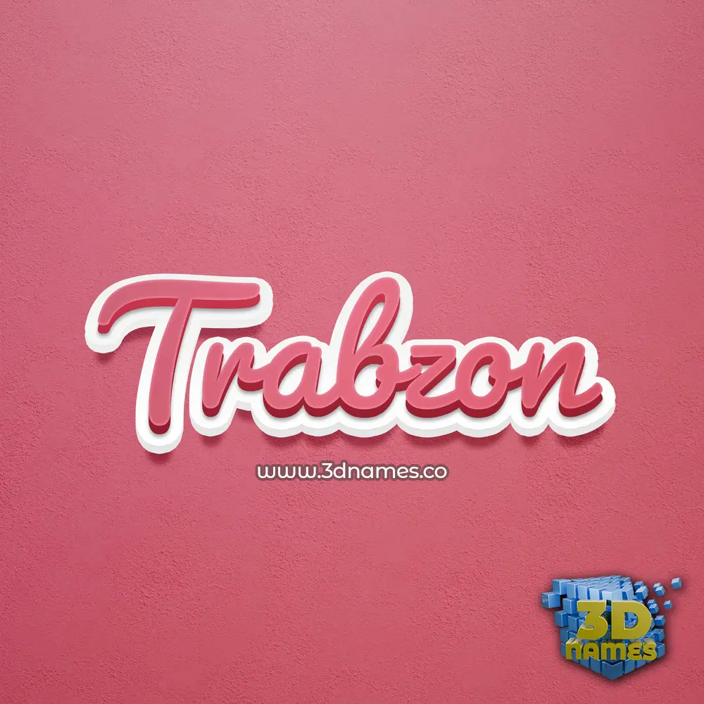 trabzon in Red Scribble style - 3D name wallpaper