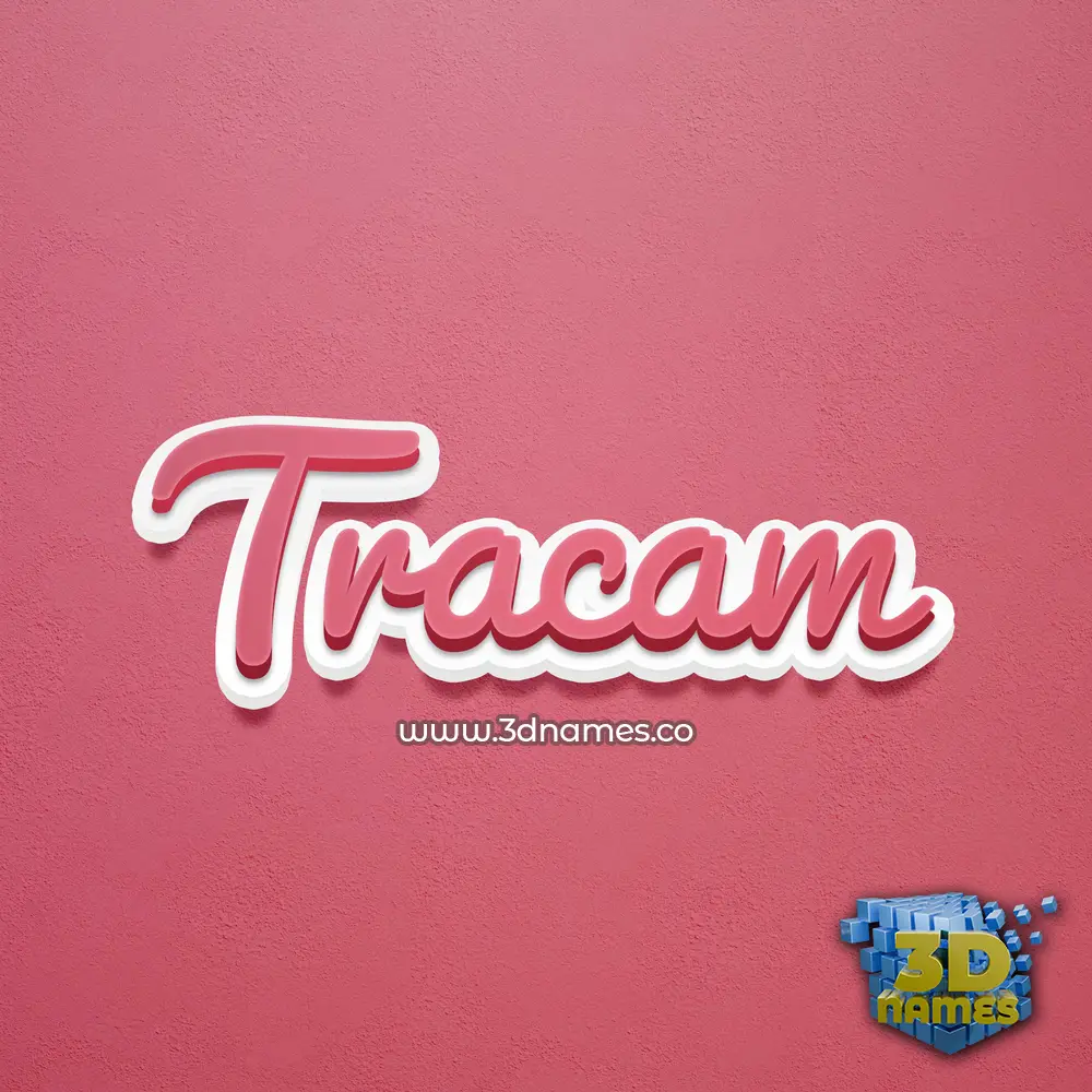 tracam in Red Scribble style - 3D name wallpaper
