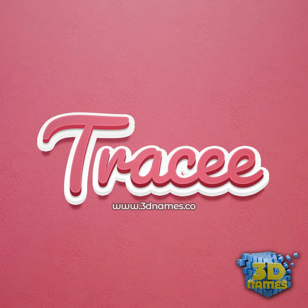 tracee in Red Scribble style - 3D name wallpaper