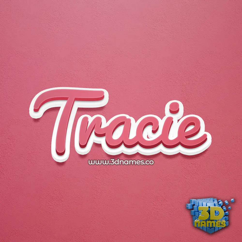 tracie in Red Scribble style - 3D name wallpaper