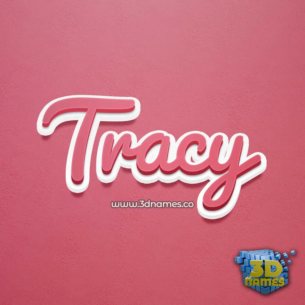 tracy in Red Scribble style - 3D name wallpaper