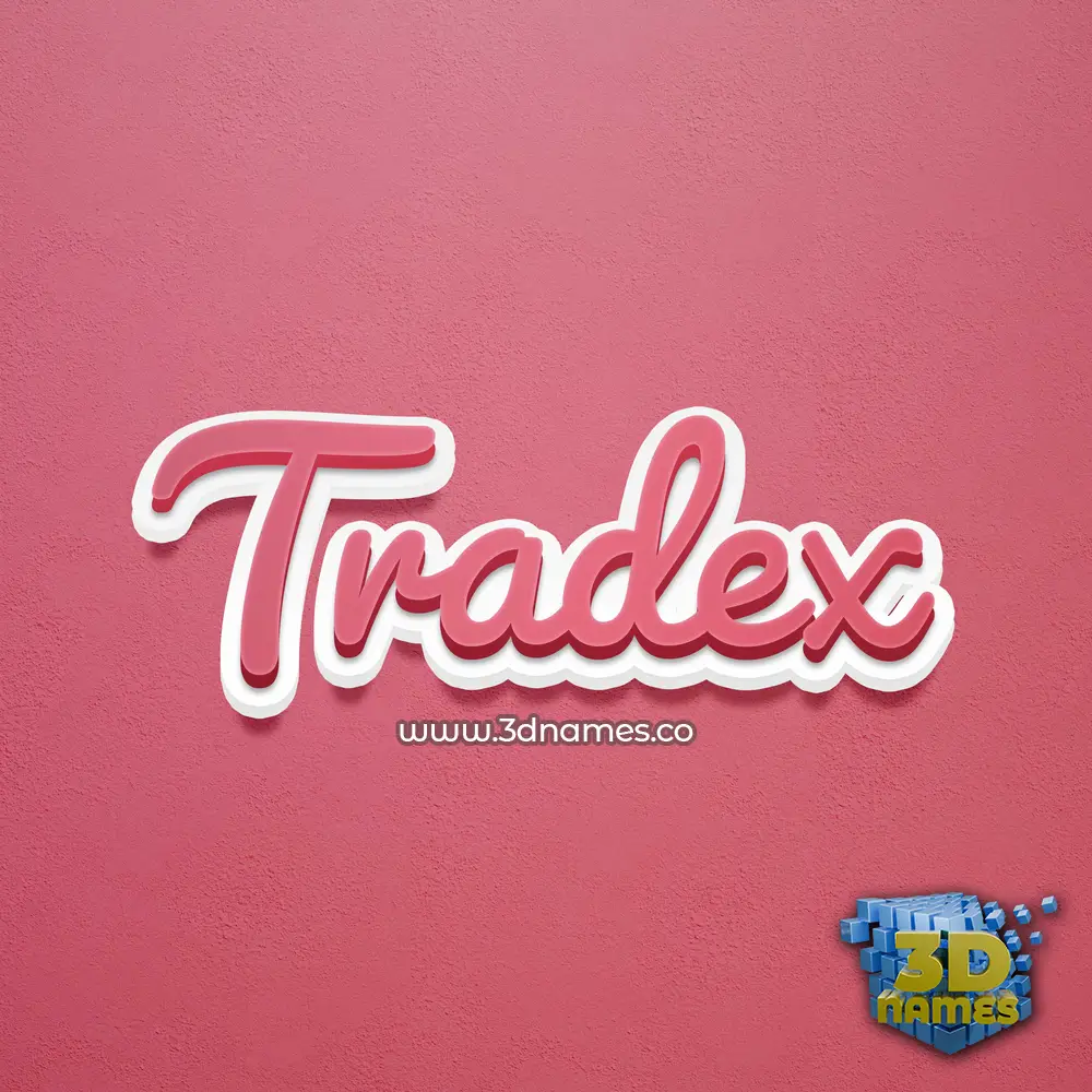 tradex in Red Scribble style - 3D name wallpaper