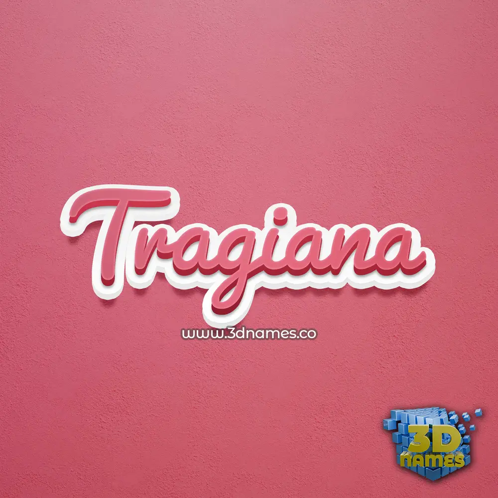 tragiana in Red Scribble style - 3D name wallpaper