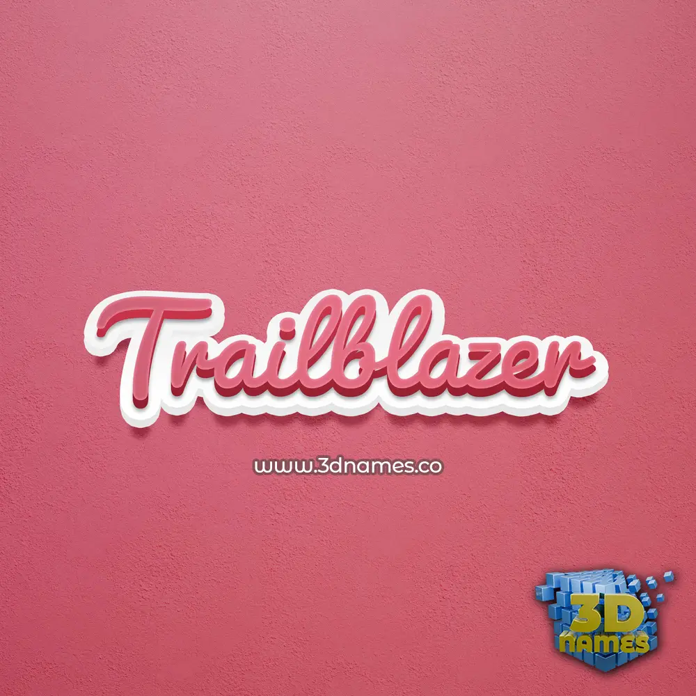 trailblazer in Red Scribble style - 3D name wallpaper