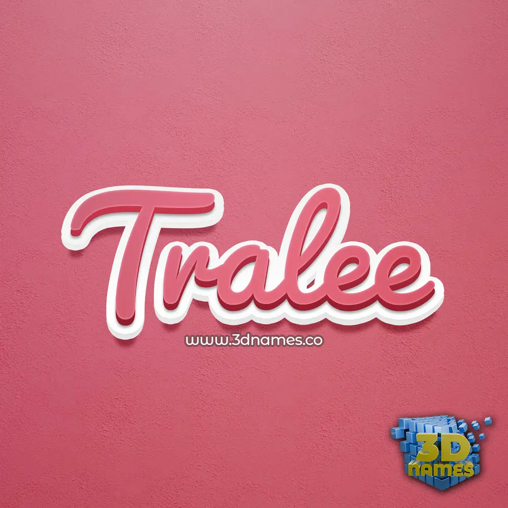tralee in Red Scribble style - 3D name wallpaper