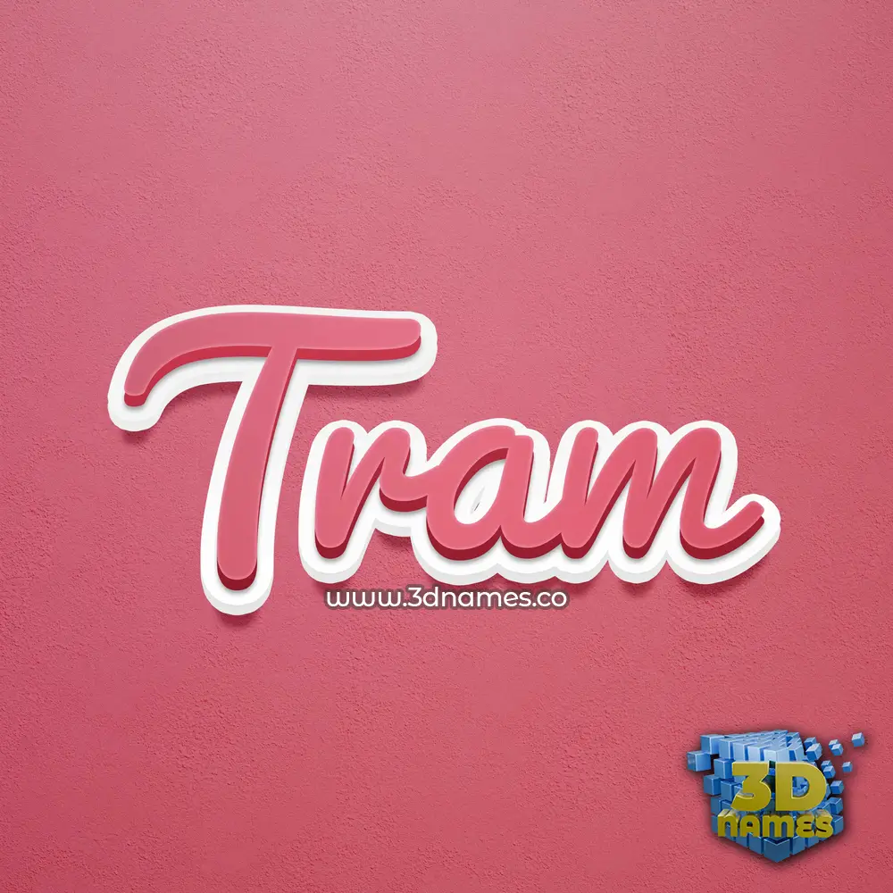 tram in Red Scribble style - 3D name wallpaper