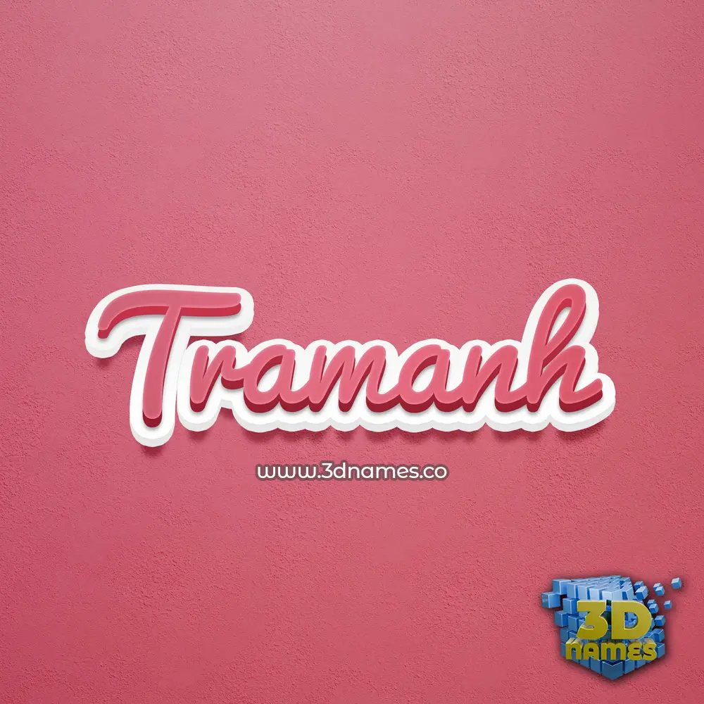 tramanh in Red Scribble style - 3D name wallpaper