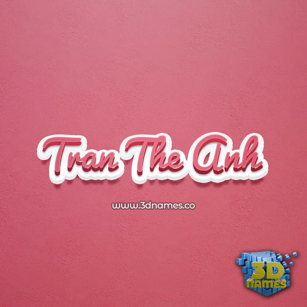 tran the anh in Red Scribble style - 3D name wallpaper