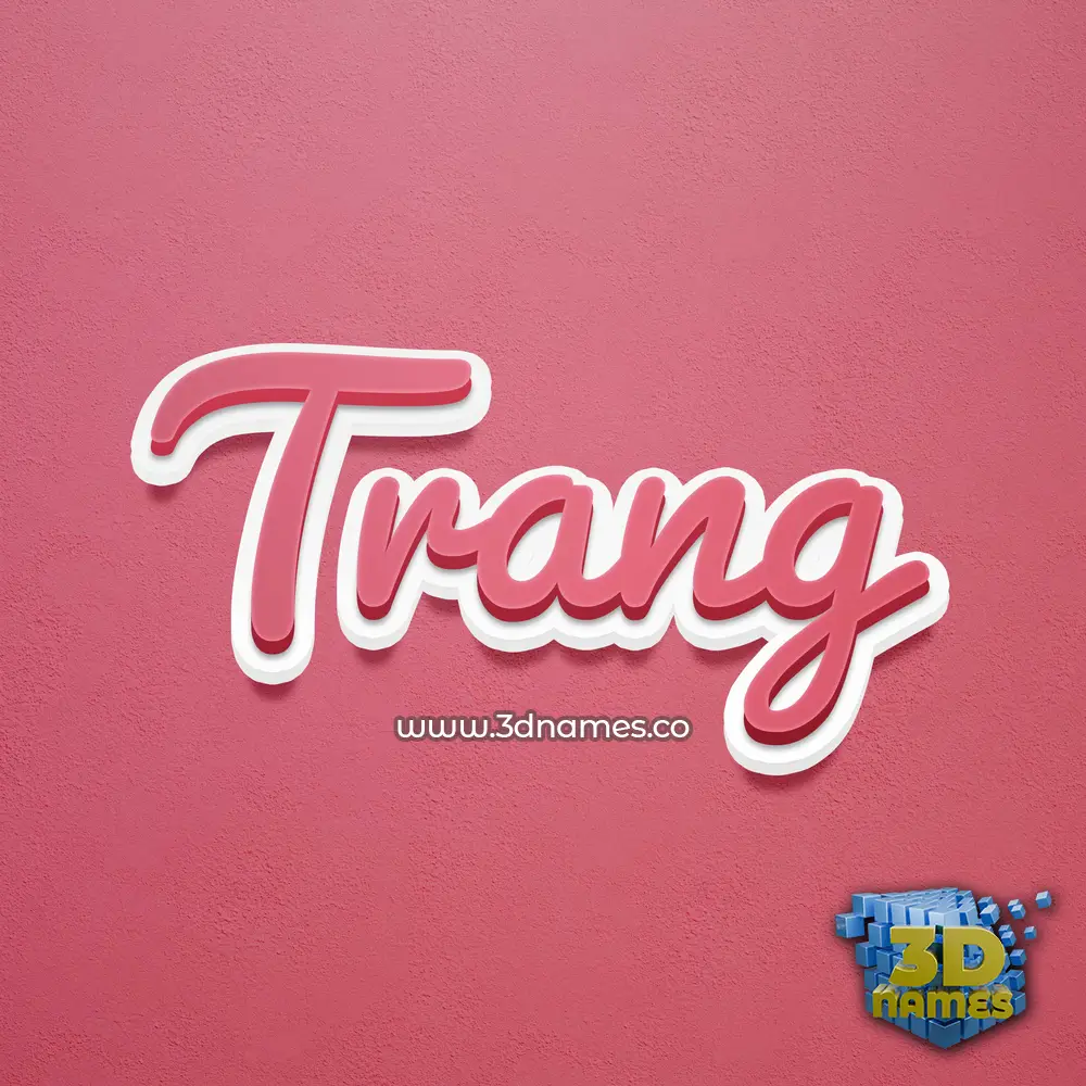 trang in Red Scribble style - 3D name wallpaper
