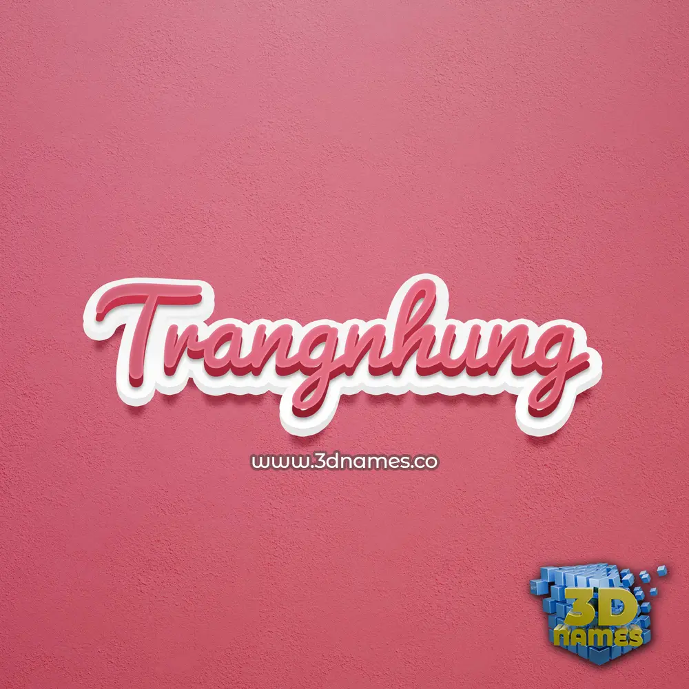 trangnhung in Red Scribble style - 3D name wallpaper