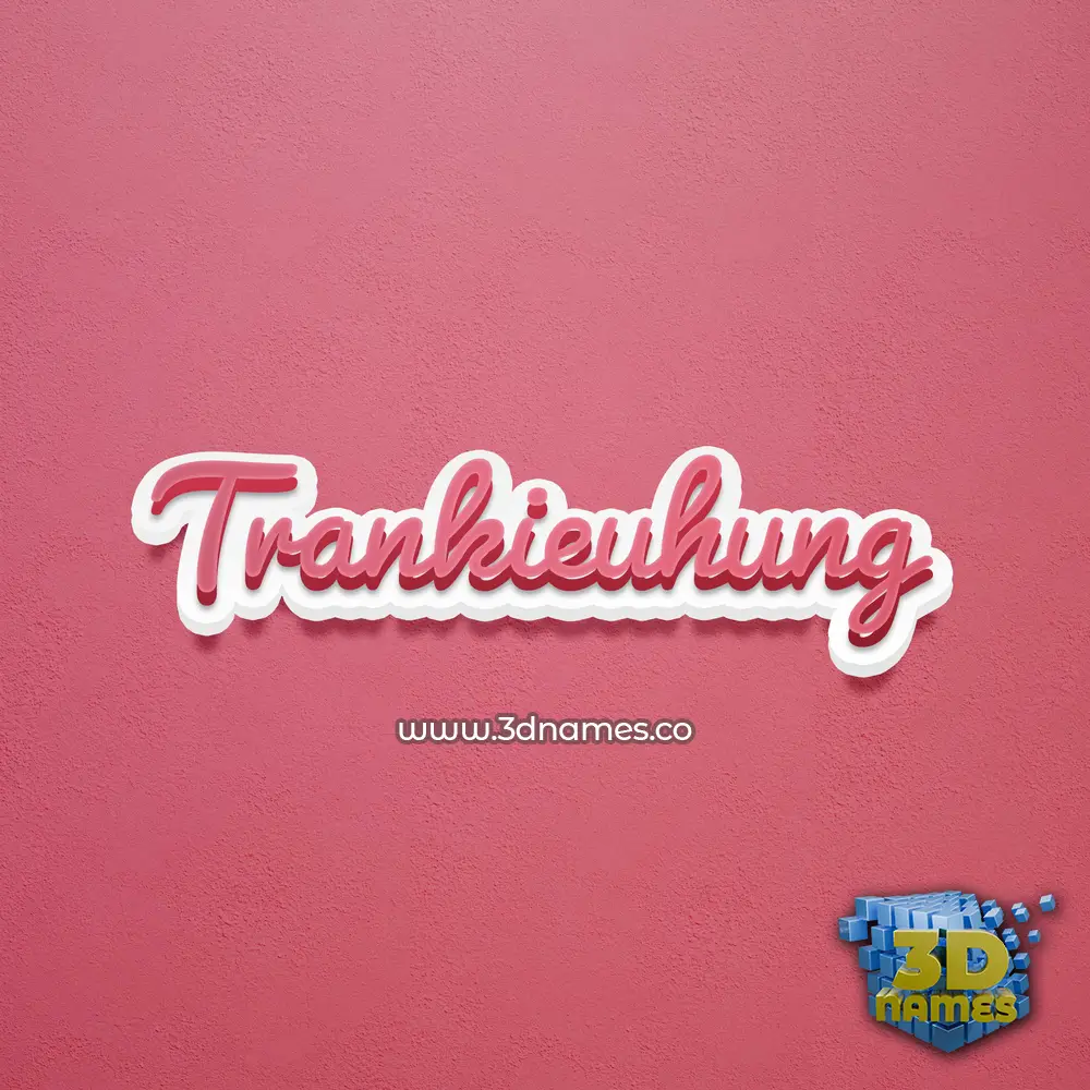 trankieuhung in Red Scribble style - 3D name wallpaper