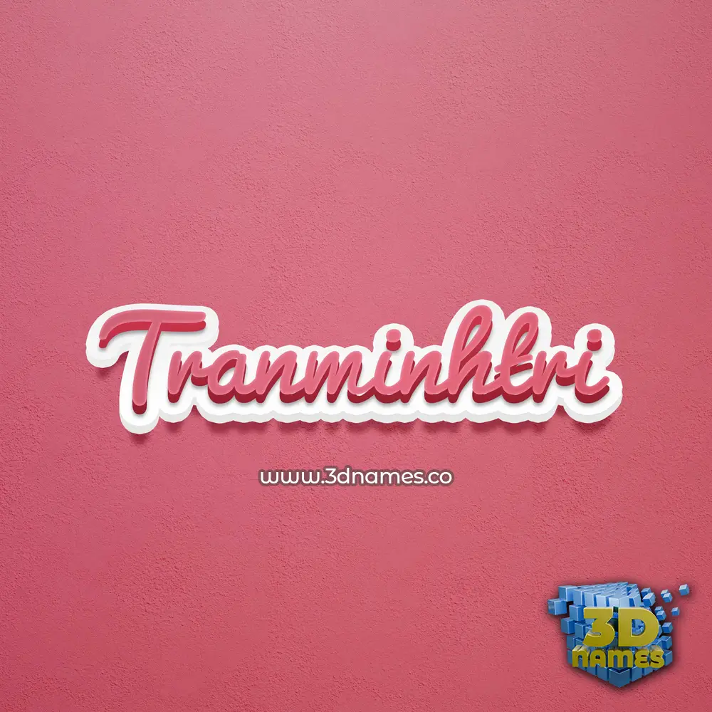 tranminhtri in Red Scribble style - 3D name wallpaper
