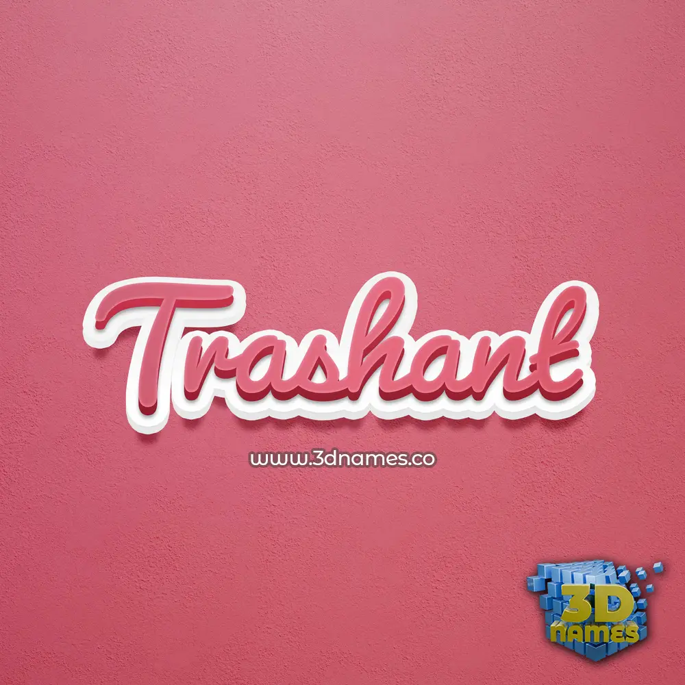 trashant in Red Scribble style - 3D name wallpaper