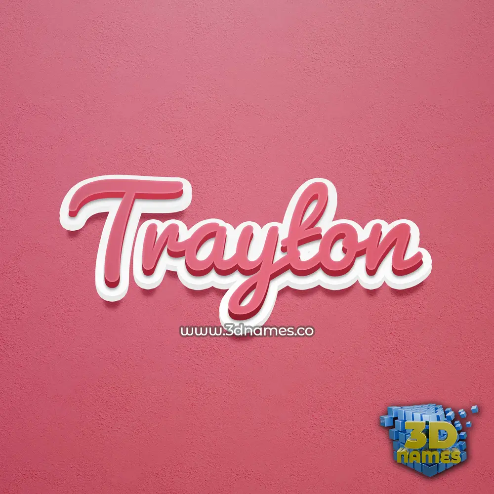trayton in Red Scribble style - 3D name wallpaper