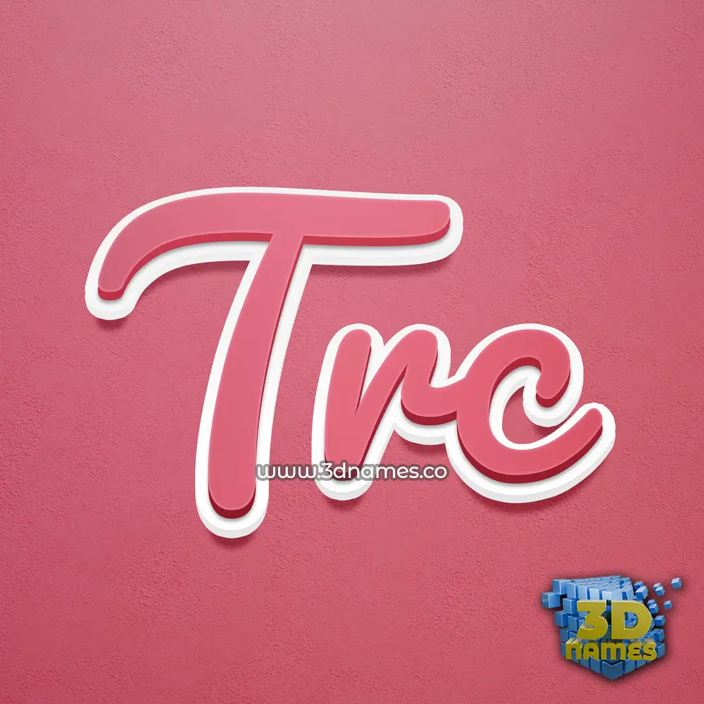 trc in Red Scribble style - 3D name wallpaper