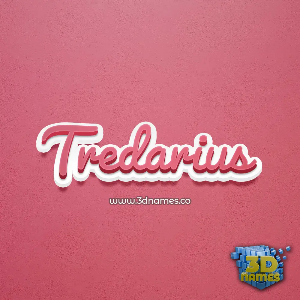 tredarius in Red Scribble style - 3D name wallpaper