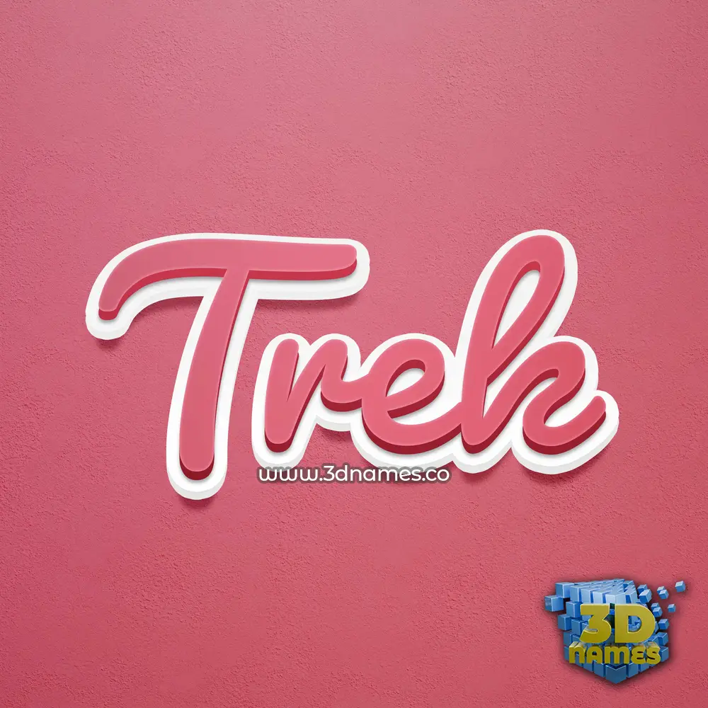 trek in Red Scribble style - 3D name wallpaper
