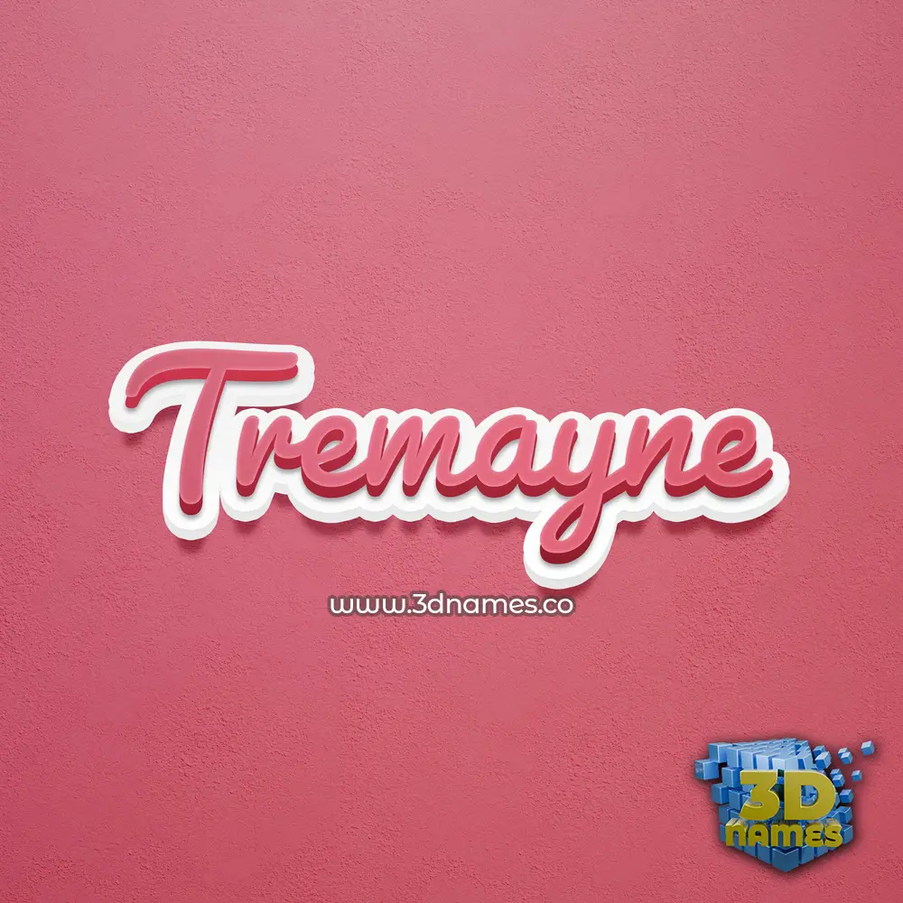 tremayne in Red Scribble style - 3D name wallpaper